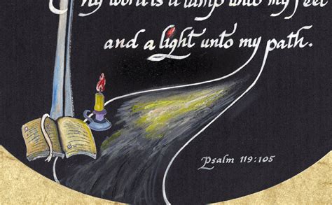 Thy word is a lamp unto my feet psalm 119:105 custom framed and matted ...