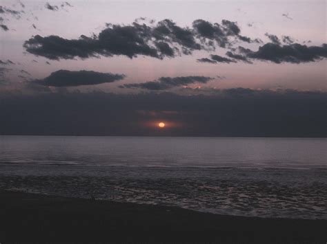 wallpaper sea, beach, sunset, dark, dusk HD : Widescreen : High ...