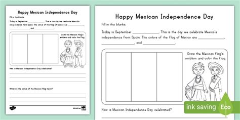 Mexican Independence Day Flag and Writing Project | Mexico