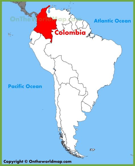 Colombia location on the South America map - Ontheworldmap.com