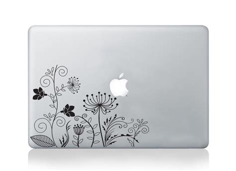 Floral Macbook Decal Stickers Flower Decal for by VinyleeGraphix | Macbook decal stickers ...