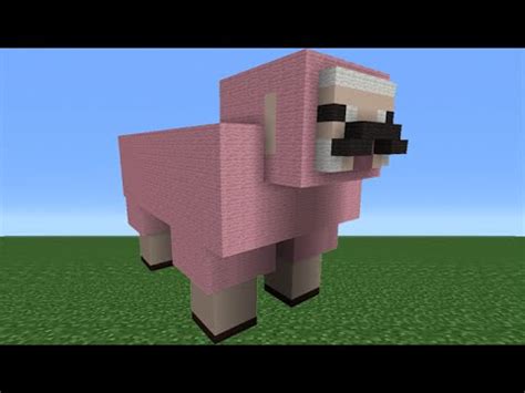 Minecraft Tutorial: How To Make A Pink Sheep Statue (ExplodingTNT) - YouTube