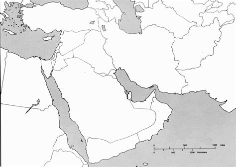 6 Free Detailed Political Blank Southwest Asia Map and In PDF | World Map With Countries