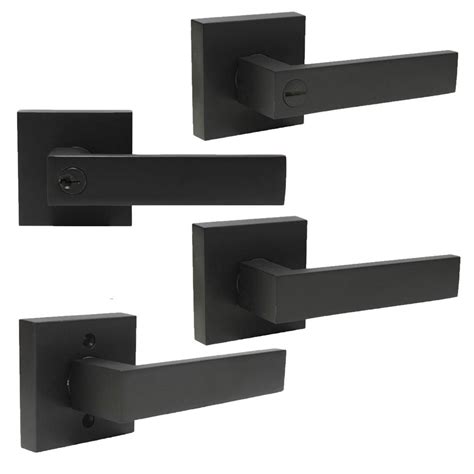 Heavy Duty Door Levers Locks Black Finish Keyed Alike/Keyed/Privacy/Pa ...