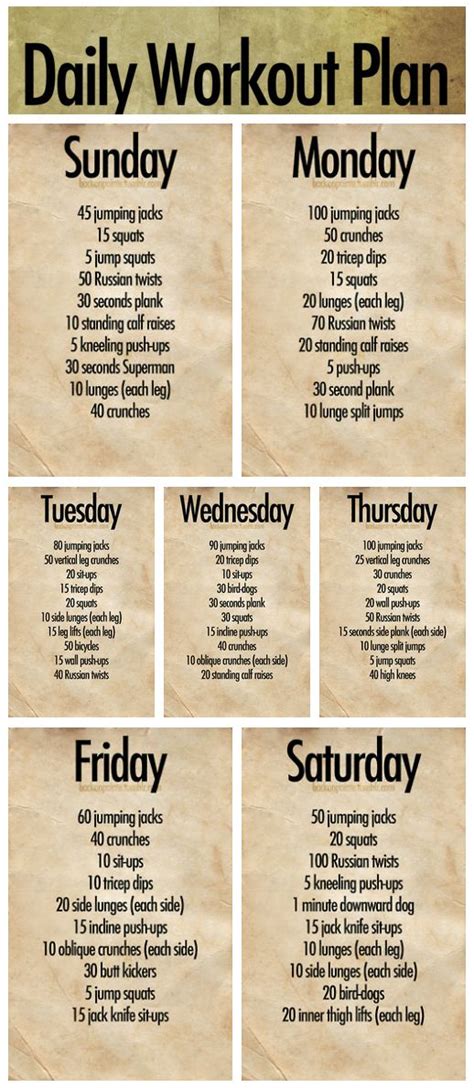 17 Best images about Daily Workout Routine on Pinterest | Fitness ...