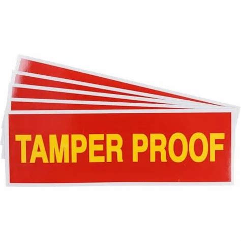 Single Side Printed Tamper Proof Labels, Rectangular at Rs 1/piece in ...