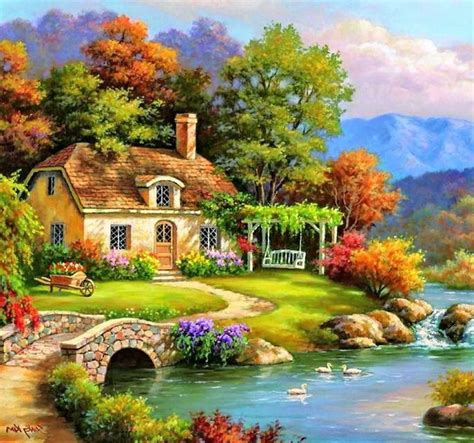 Pin by Patricia Chacon on Beautiful Images | Landscape paintings, Scenery paintings, Canvas ...