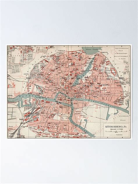 "Vintage Map of Königsberg Germany (1905) " Poster for Sale by BravuraMedia | Redbubble