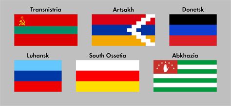 Flags of Eastern European and Caucasian Separatist Territories ...