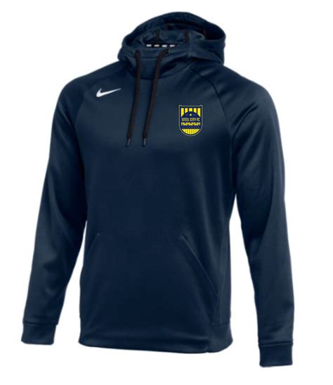 SCFC - Navy Blue Nike Therma Pullover Hoodie with SCFC Logo – Steel City FC Shop