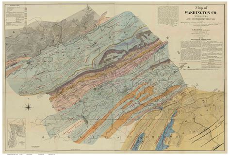 Washington County Virginia 1890 - Old Map Reprint - OLD MAPS