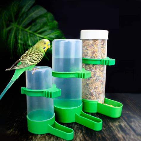 XISTEST Bird Feeder, Bird Water Dispenser for Cage, 2PCS Automatic Bird Water Feeder with 1PCS ...