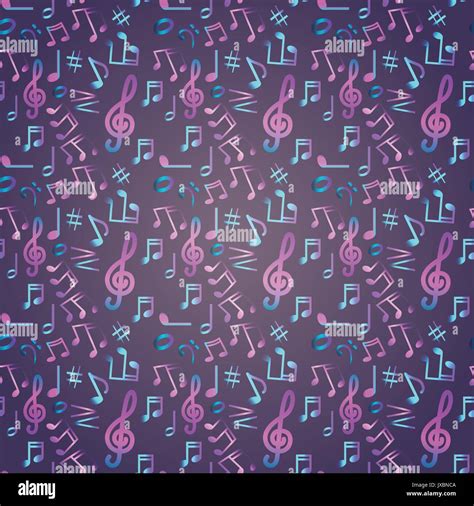 Notes Seamless Pattern Music Banner Colorful Modern Musical Poster ...