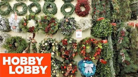 CHRISTMAS 2018 AT HOBBY LOBBY - WREATHS AND GARLAND - Christmas Shopping Decorations Home Decor