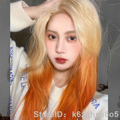 roomNet celebrity custom girl group JK white hair color wig centered ...