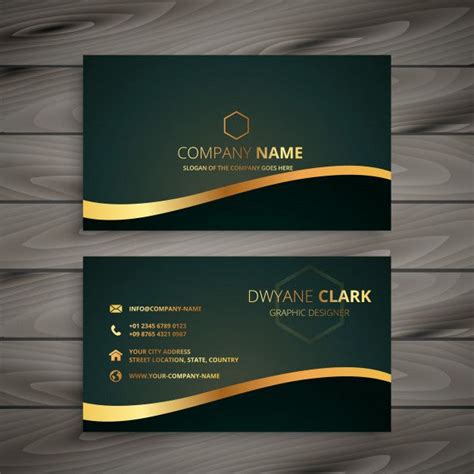 Free Vector | Golden company business card | Company business cards ...