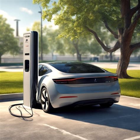 Premium AI Image | Modern fast electric vehicle chargers for charging car