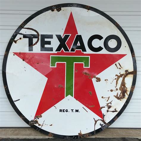 Lot - Texaco 6 ft. Porcelain Gas Station Sign