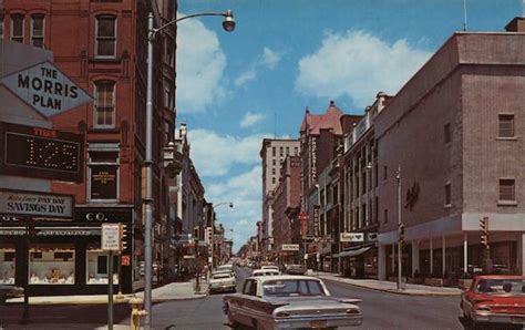 Market Street, In Downtown Wheeling West Virginia Postcard