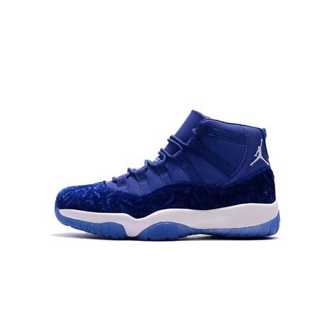 2018 Air Jordan 11 Blue Velvet Royal Blue-White Men's and Women's Size ...