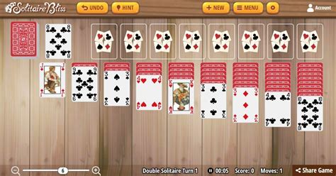 Double Klondike Solitaire Turn One - Solitaire Bliss