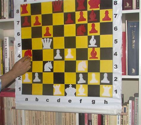 wall demonstration of magnetic chess boards - Chess.com