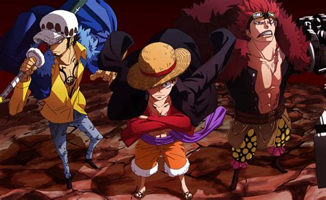 Wallpaper : One Piece, Trafalgar Law, Monkey D Luffy, Eustass Kid 7441x4553 - SuccubusJJ ...