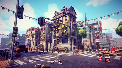 3d Postapocalyptic cartoon city pack :: Behance