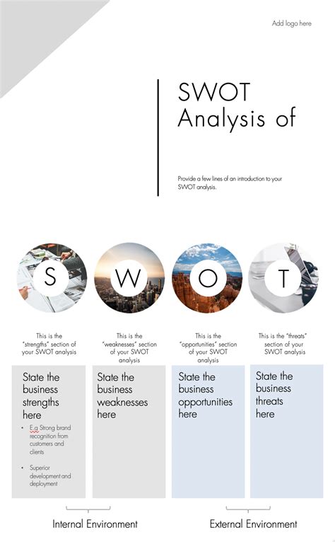 SWOT Analysis Template | Swot analysis template, Swot analysis ...