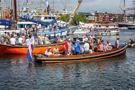 Amsterdam, Netherlands, 08/22/2015: Sail Amsterdam Festival. Boats and ...