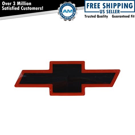 OEM 12543000 Grille Mounted Black & Red Bowtie Emblem for Chevy | eBay