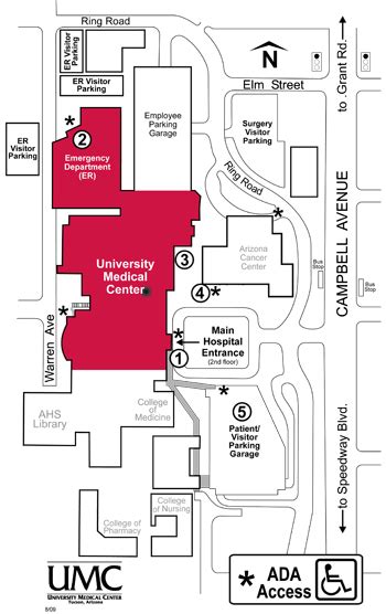 Maps & Locations | The Department of Psychiatry, University of Arizona Health Sciences