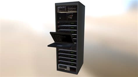 Server Rack and Console v3 - Download Free 3D model by Ridellco [24ebe6f] - Sketchfab