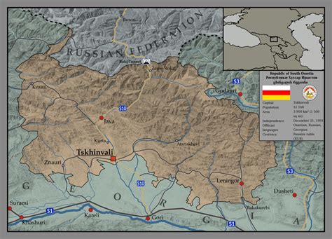 South Ossetia Map