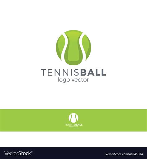 Tennis ball logo ball icon Royalty Free Vector Image