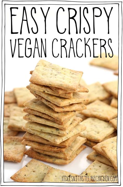 Easy Crispy Vegan Crackers! | Recipe | Homemade vegan crackers, Vegan ...