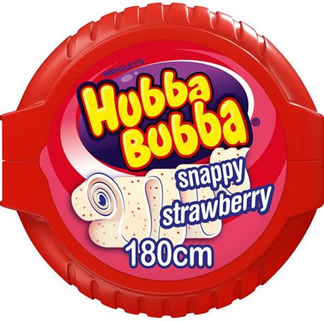 Buy Hubba Bubba Chewing Gum, Snappy Strawberry, Mega Long Tape, 12 Packs of 180 cm Online at ...