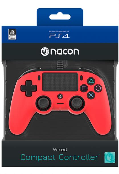 Nacon Wired Compact Controller – Magma Red - Game ON