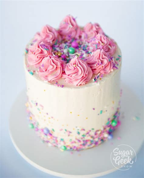 How To Decorate Your First Cake (Step By Step) + Video | Sugar Geek Show