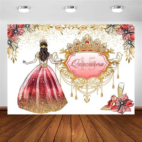 Buy COMOPHOTO Quinceañera 15th Birthday Backdrop for Girl 7x5ft Mexico 15th Adult Girl Birthday ...