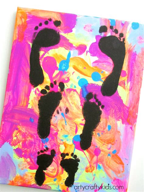 Footprint canvas - Arty Crafty Kids