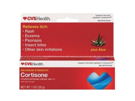 CVS Health Maximum Strength Cortisone Cream, 1 oz Ingredients and Reviews