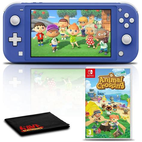 Nintendo Switch Lite Console Bundle with Animal Crossing + 6Ave Fiber ...