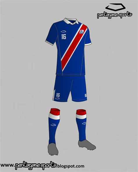 Iceland National Football Team Home Kit 2016