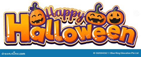 Happy Halloween Font Logo stock vector. Illustration of logo - 260504262