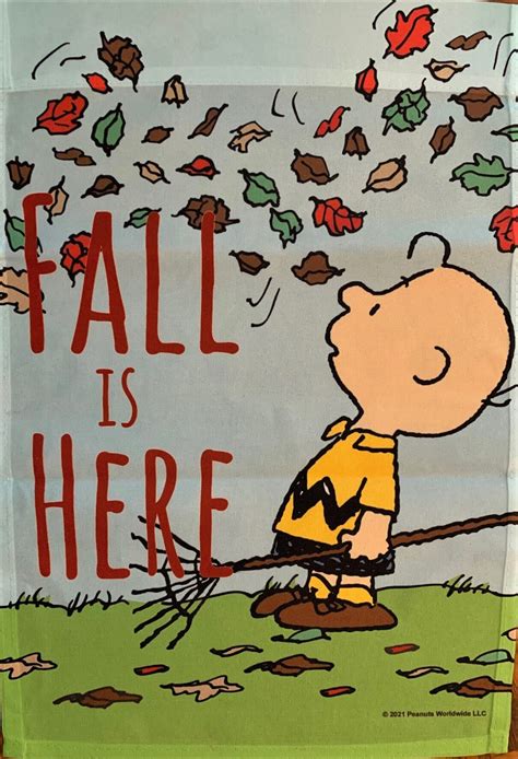 Peanuts Charlie Brown Fall is Here Garden Flag - Etsy