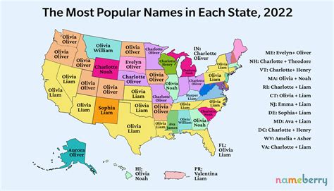 Popular Names by State | Nameberry