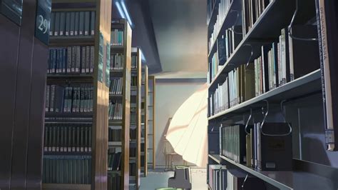 Anime School Library Background