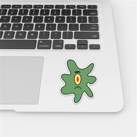 Squished Plankton Sticker Spongebob Laptop Sticker Funny Cute Meme Sticker Water Bottle Sticker ...