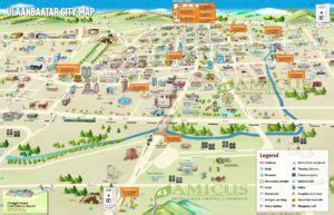 Ulaanbaatar City Map | Ulanbator Tourist Map | Travel Guide